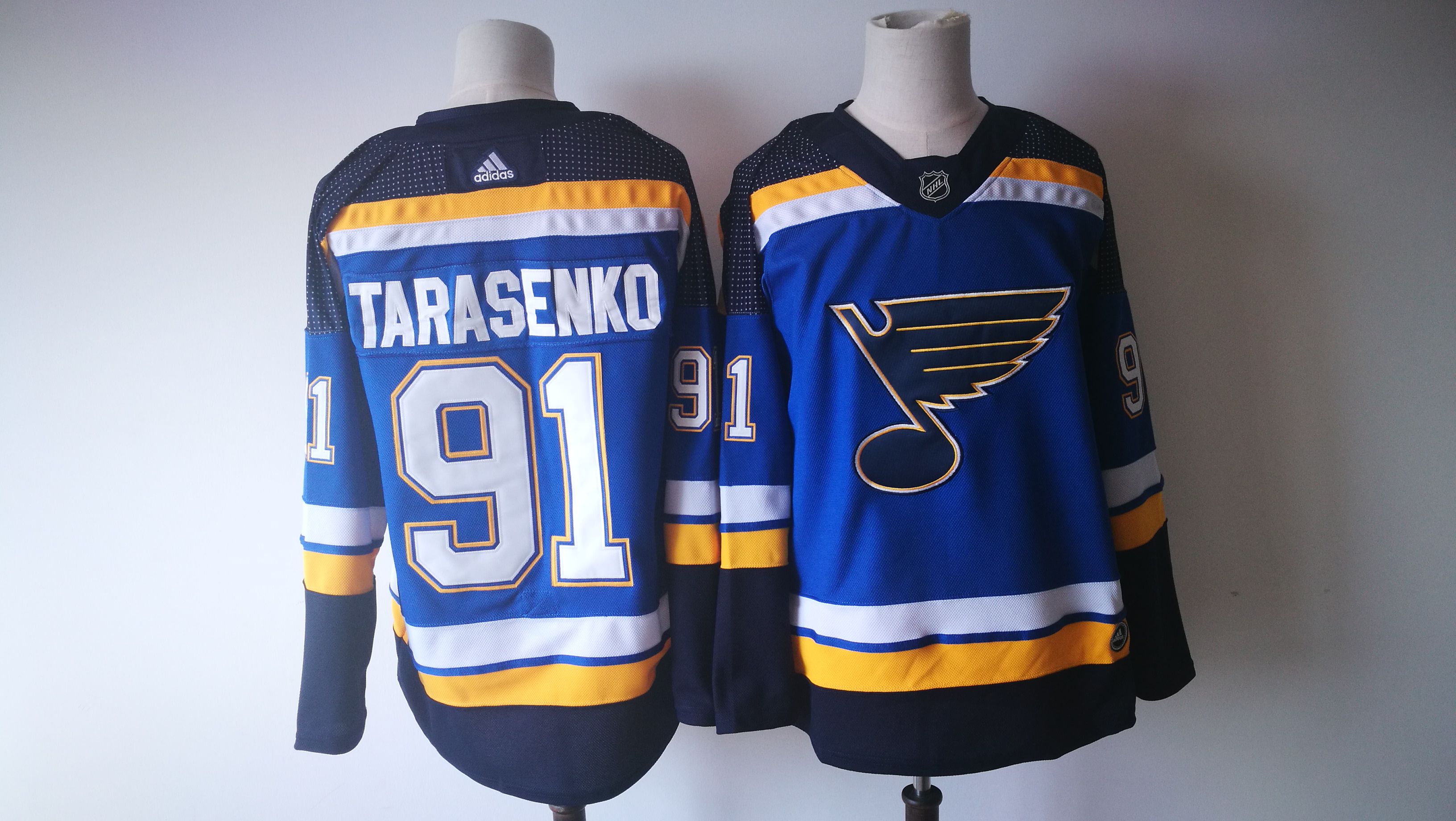 Men St. Louis Blues 91 Vladimir Tarasenko Blue Adidas Hockey Stitched NHL Jerseys